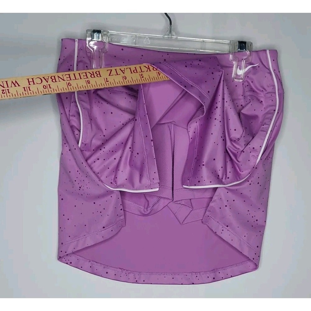 Nike Skort Women Medium Purple Dotted Mini Stretch Pullon Athletic Pocket Tennis - Picture 5 of 11